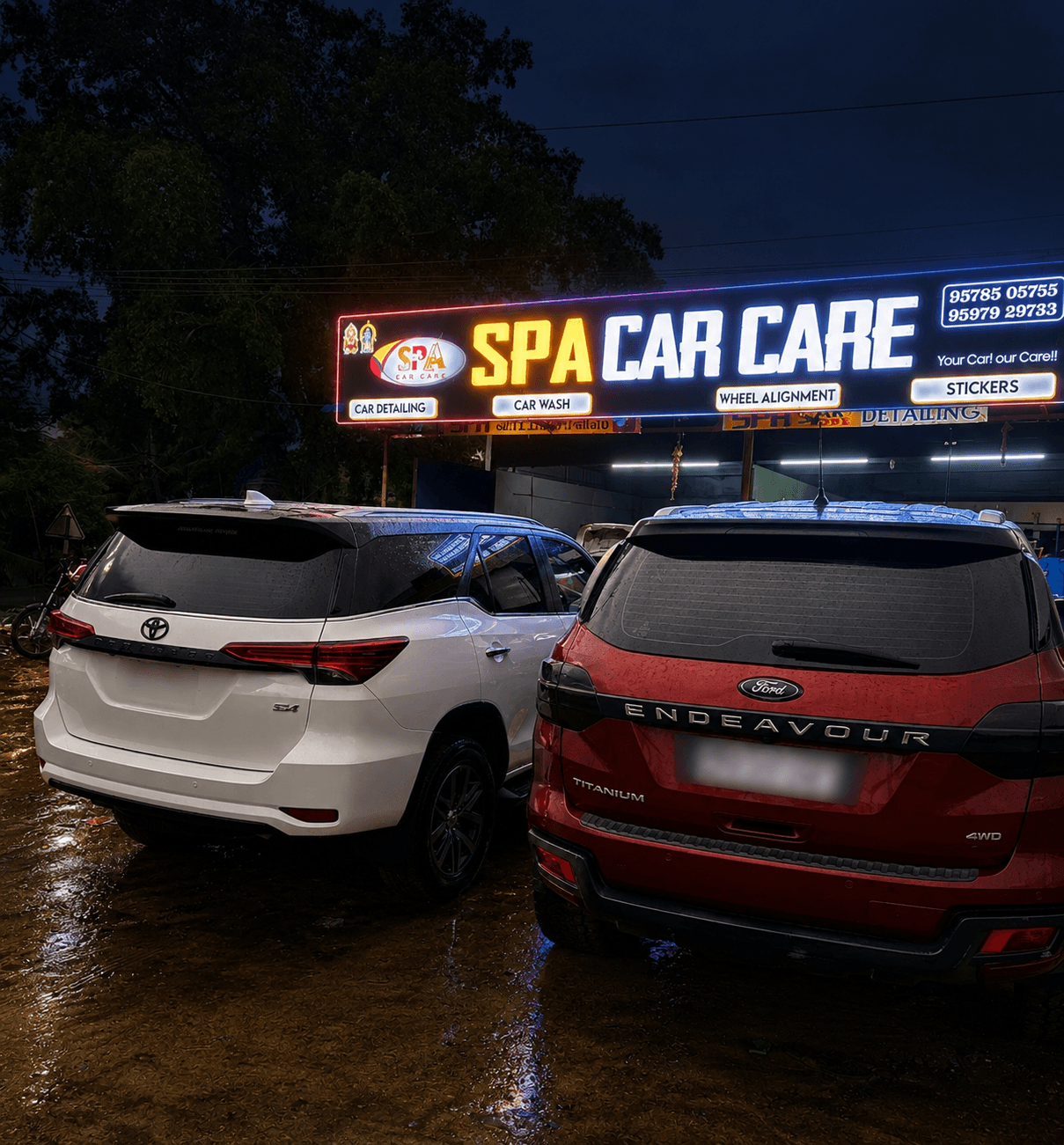 SPA CAR CARE studio in Samayapuram — replace with a real storefront photo